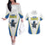 Custom West Knights of Yorkshire Couples Matching Off The Shoulder Long Sleeve Dress and Hawaiian Shirt Skate Hard Hit Harder White Version - Wonder Print Shop