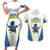 Custom West Knights of Yorkshire Couples Matching Short Sleeve Bodycon Dress and Hawaiian Shirt Skate Hard Hit Harder White Version - Wonder Print Shop