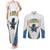 Custom West Knights of Yorkshire Couples Matching Tank Maxi Dress and Long Sleeve Button Shirt Skate Hard Hit Harder White Version - Wonder Print Shop