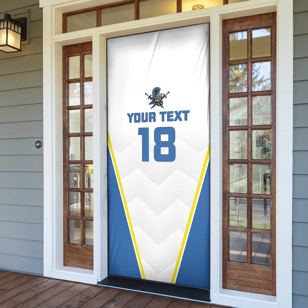 Custom West Knights of Yorkshire Door Cover Skate Hard Hit Harder White Version - Wonder Print Shop