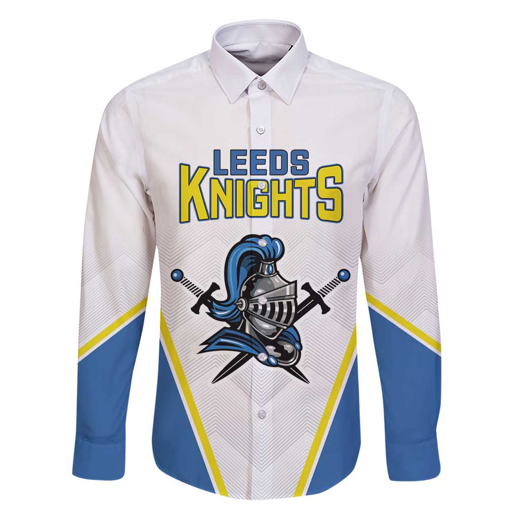 Custom West Knights of Yorkshire Family Matching Long Sleeve Bodycon Dress and Hawaiian Shirt Skate Hard Hit Harder White Version - Wonder Print Shop