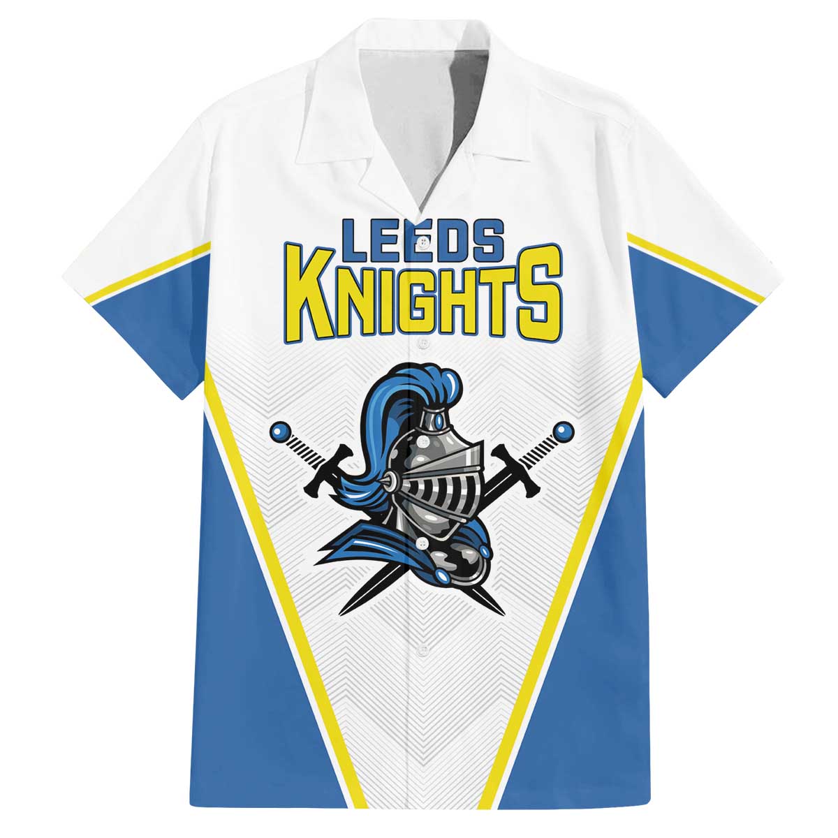 Custom West Knights of Yorkshire Family Matching Off The Shoulder Long Sleeve Dress and Hawaiian Shirt Skate Hard Hit Harder White Version - Wonder Print Shop