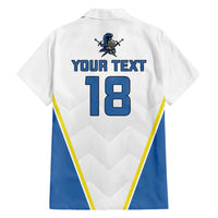 Custom West Knights of Yorkshire Family Matching Off Shoulder Short Dress and Hawaiian Shirt Skate Hard Hit Harder White Version - Wonder Print Shop