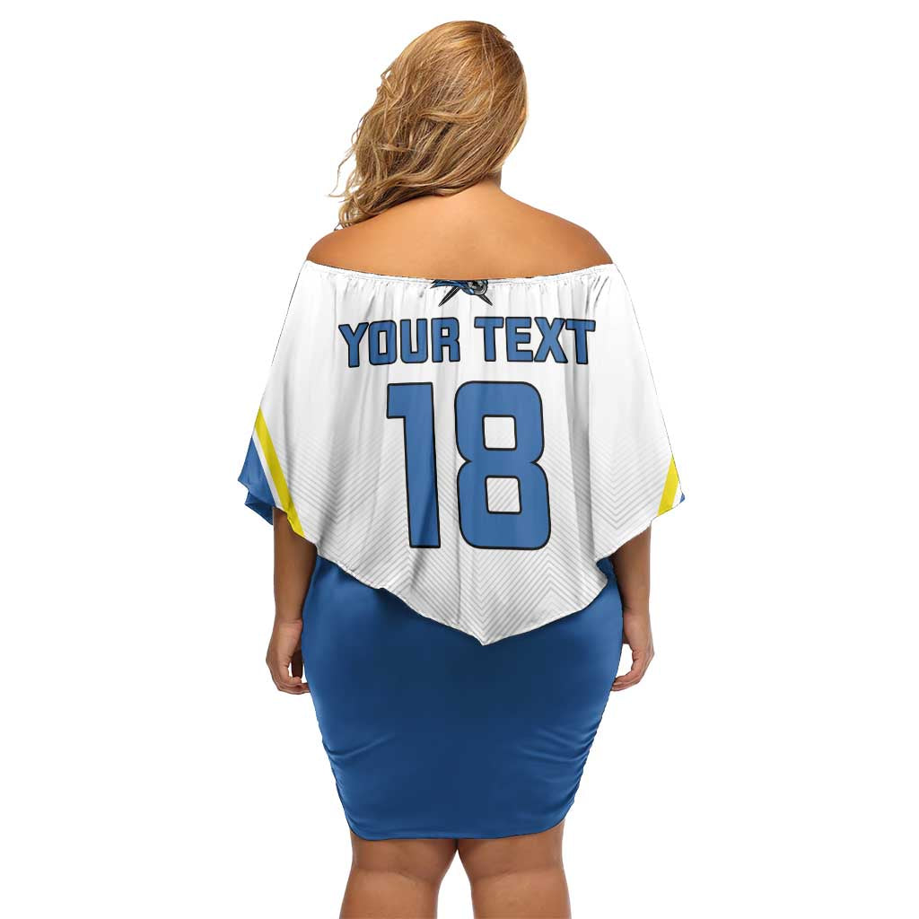 Custom West Knights of Yorkshire Family Matching Off Shoulder Short Dress and Hawaiian Shirt Skate Hard Hit Harder White Version - Wonder Print Shop