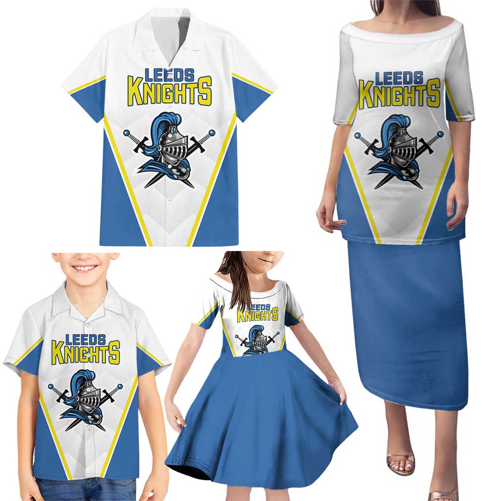 Custom West Knights of Yorkshire Family Matching Puletasi and Hawaiian Shirt Skate Hard Hit Harder White Version - Wonder Print Shop