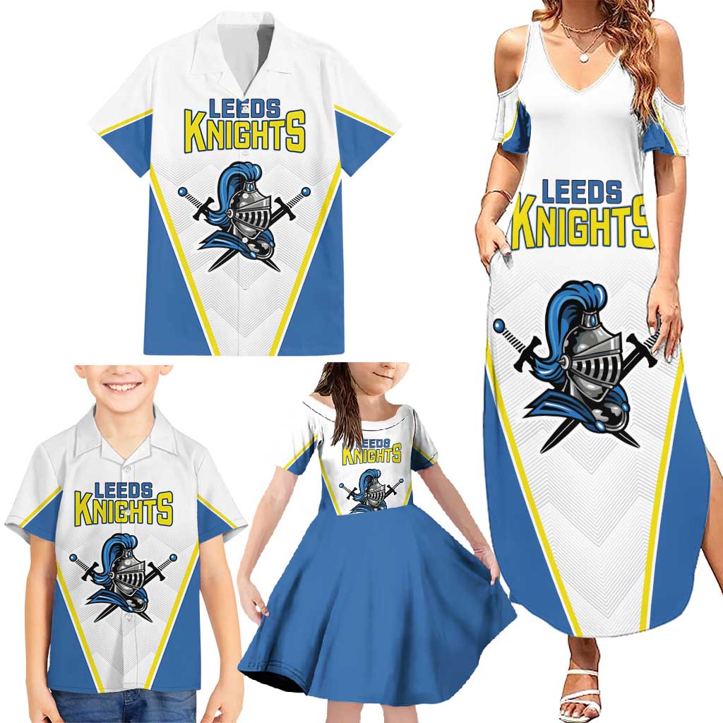 Custom West Knights of Yorkshire Family Matching Summer Maxi Dress and Hawaiian Shirt Skate Hard Hit Harder White Version - Wonder Print Shop