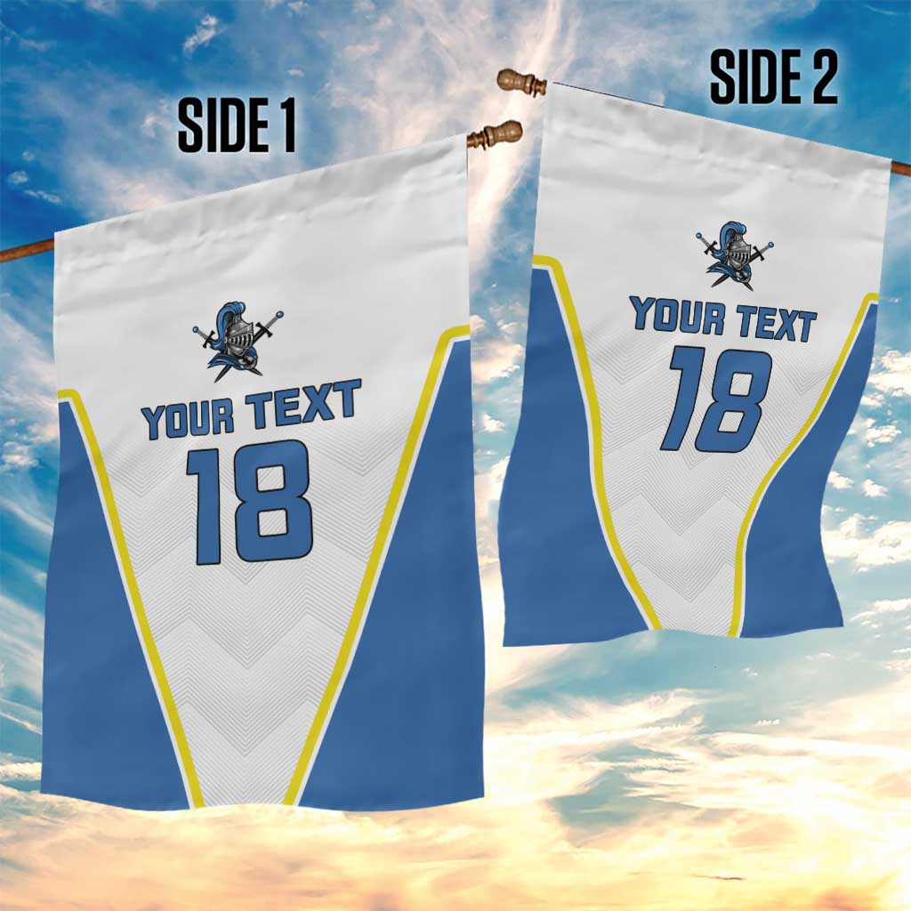 Custom West Knights of Yorkshire Garden Flag Skate Hard Hit Harder White Version - Wonder Print Shop