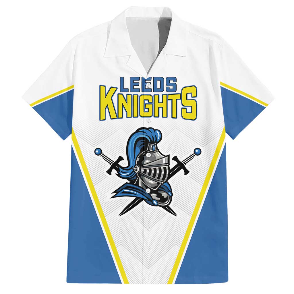 Custom West Knights of Yorkshire Hawaiian Shirt Skate Hard Hit Harder White Version - Wonder Print Shop