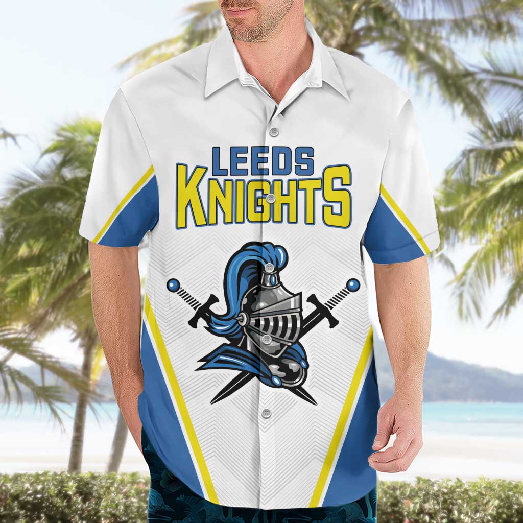 Custom West Knights of Yorkshire Hawaiian Shirt Skate Hard Hit Harder White Version - Wonder Print Shop