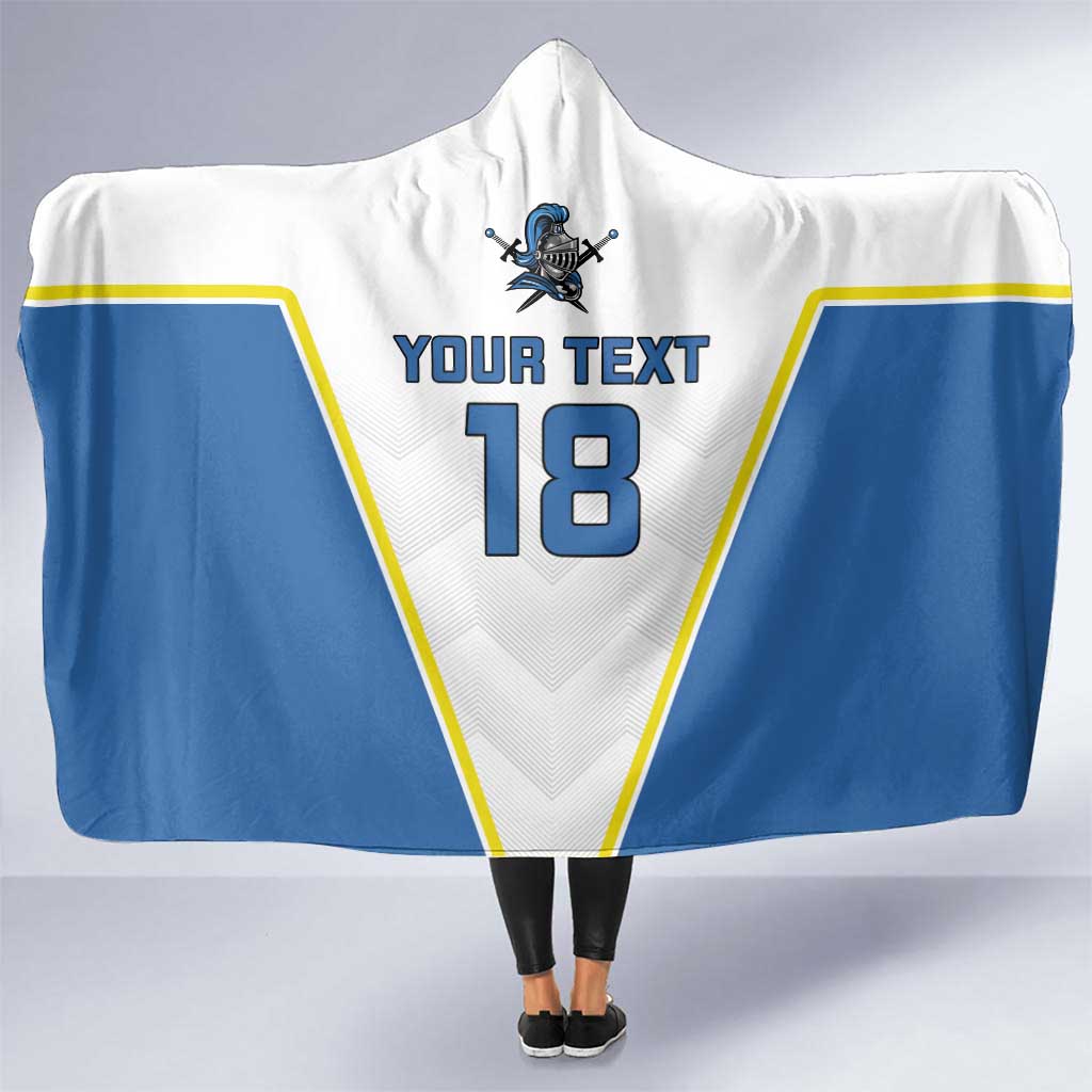 Custom West Knights of Yorkshire Hooded Blanket Skate Hard Hit Harder White Version - Wonder Print Shop