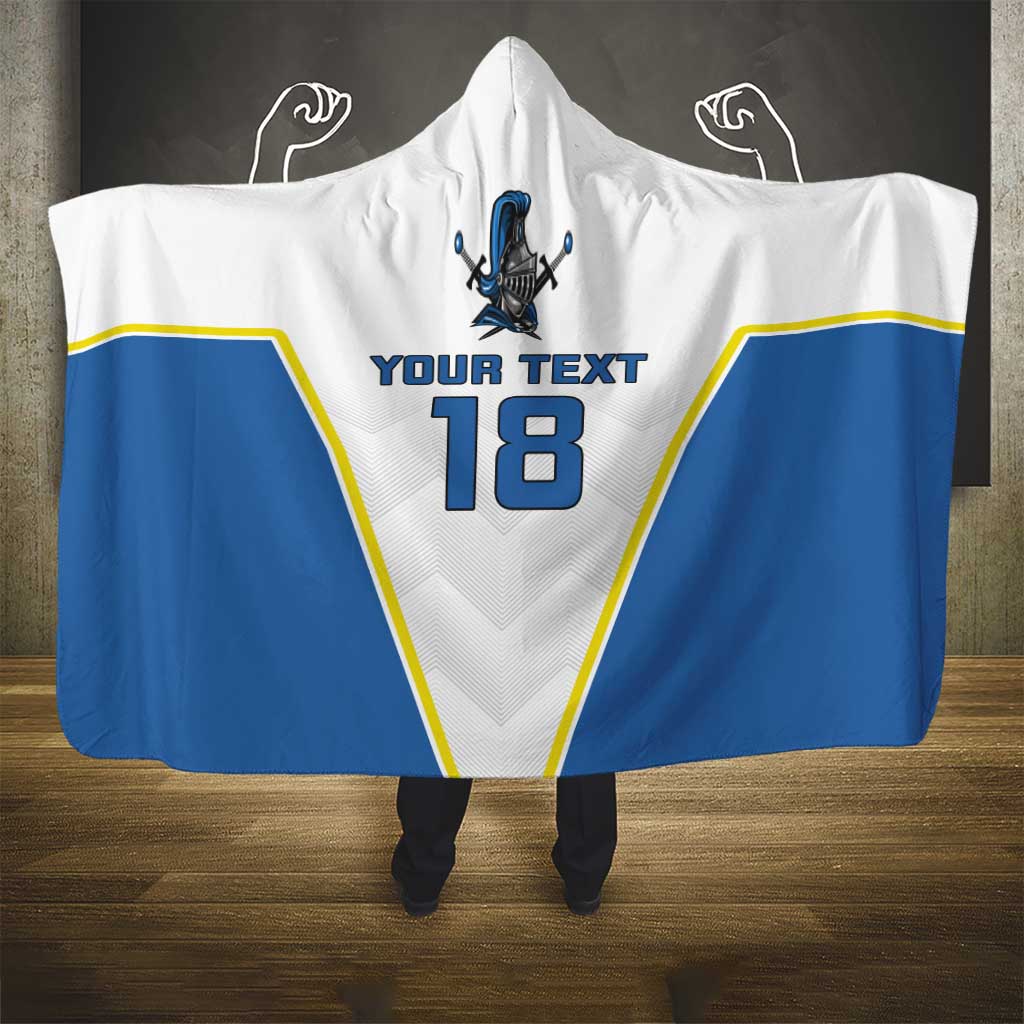 Custom West Knights of Yorkshire Hooded Blanket Skate Hard Hit Harder White Version - Wonder Print Shop