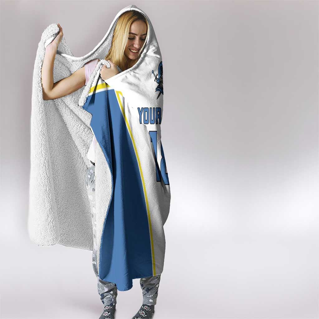 Custom West Knights of Yorkshire Hooded Blanket Skate Hard Hit Harder White Version - Wonder Print Shop