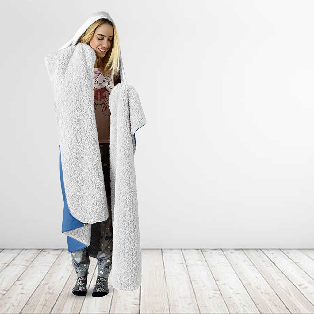 Custom West Knights of Yorkshire Hooded Blanket Skate Hard Hit Harder White Version - Wonder Print Shop