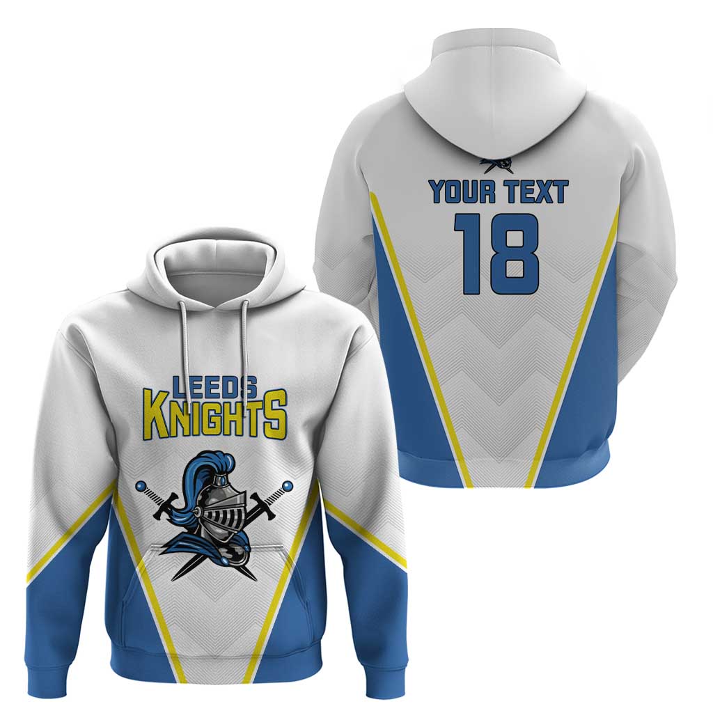 Custom West Knights of Yorkshire Hoodie Skate Hard Hit Harder White Version - Wonder Print Shop