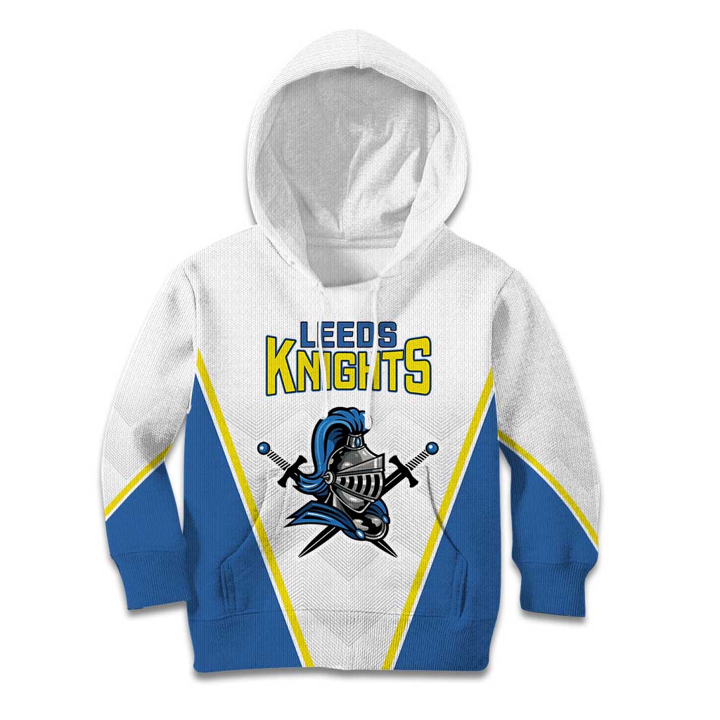 Custom West Knights of Yorkshire Kid Hoodie Skate Hard Hit Harder White Version - Wonder Print Shop