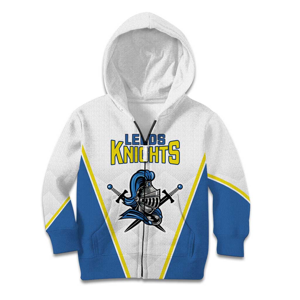 Custom West Knights of Yorkshire Kid Hoodie Skate Hard Hit Harder White Version - Wonder Print Shop