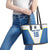 Custom West Knights of Yorkshire Leather Tote Bag Skate Hard Hit Harder White Version - Wonder Print Shop
