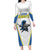 Custom West Knights of Yorkshire Long Sleeve Bodycon Dress Skate Hard Hit Harder White Version - Wonder Print Shop