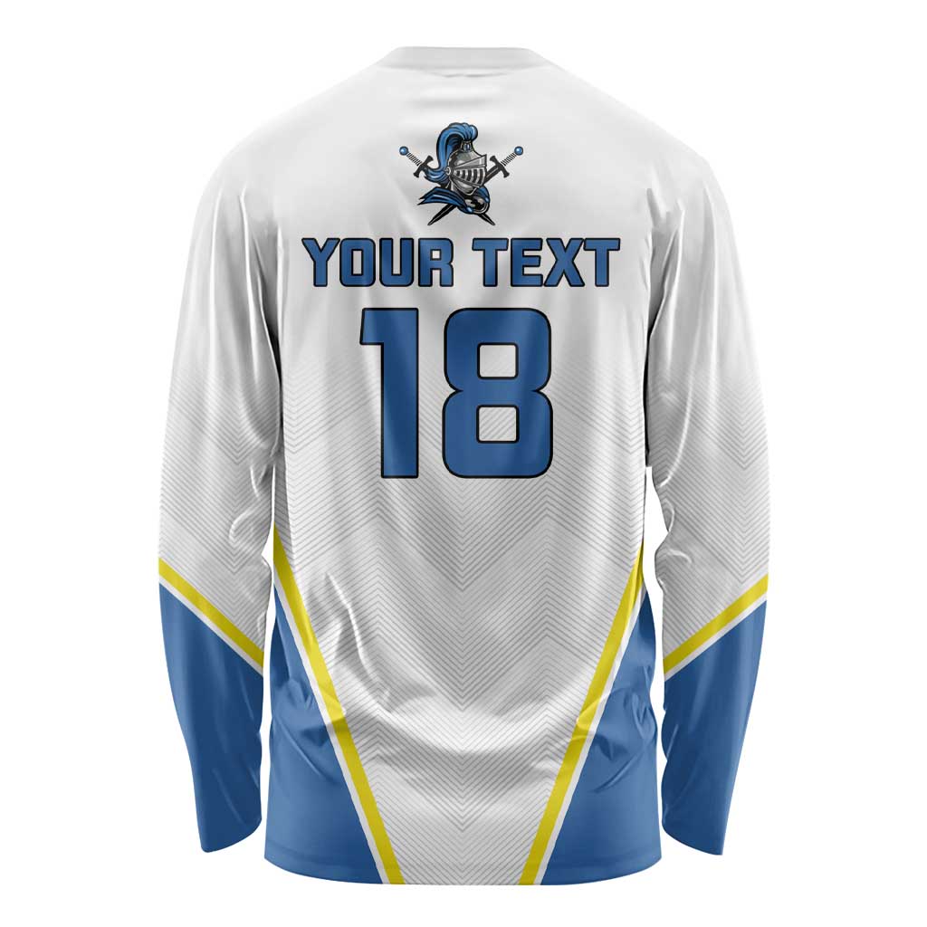 Custom West Knights of Yorkshire Long Sleeve Shirt Skate Hard Hit Harder White Version - Wonder Print Shop
