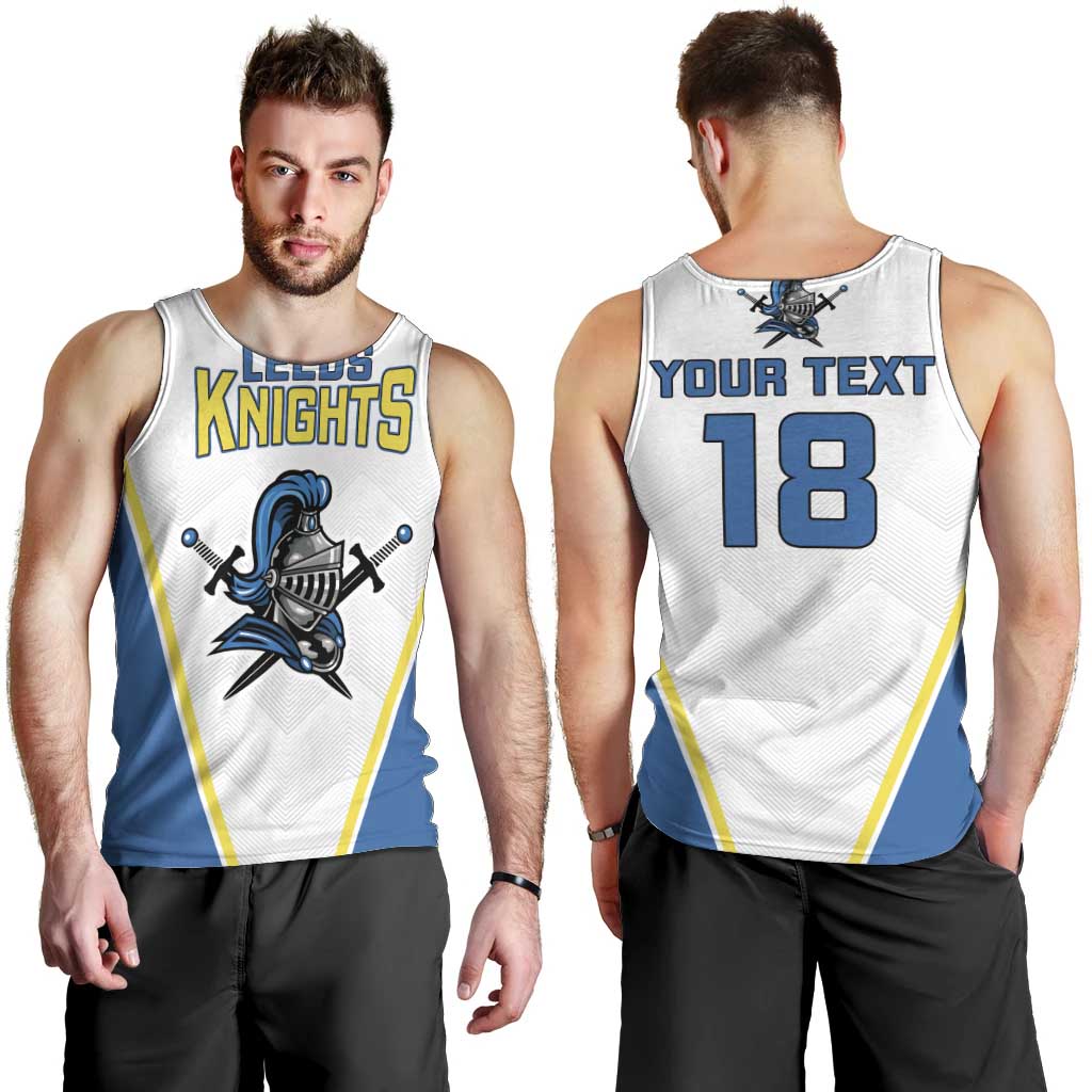 Custom West Knights of Yorkshire Men Tank Top Skate Hard Hit Harder White Version - Wonder Print Shop