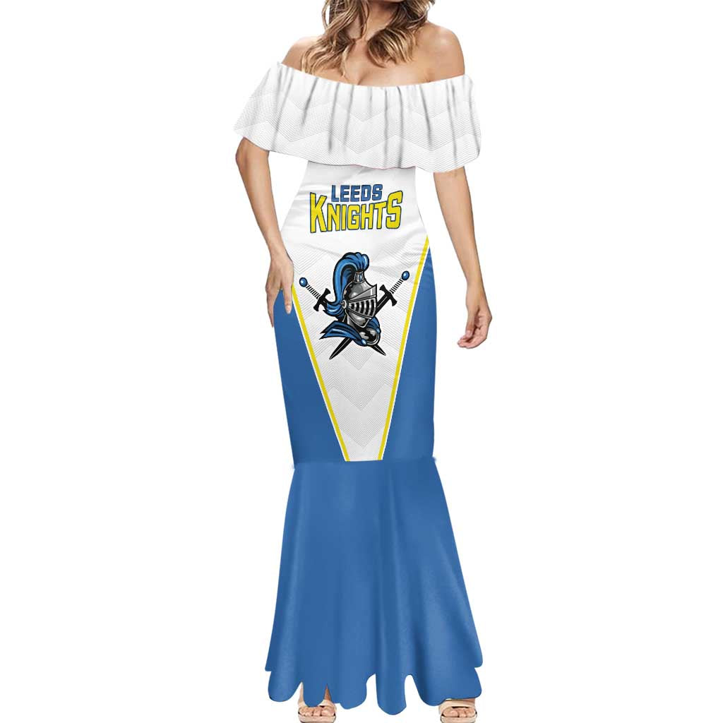 Custom West Knights of Yorkshire Mermaid Dress Skate Hard Hit Harder White Version - Wonder Print Shop