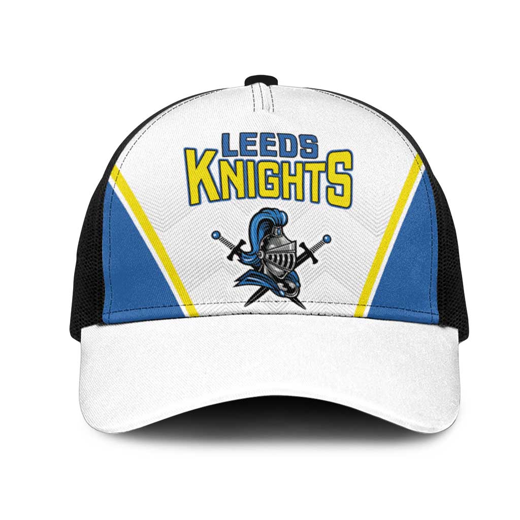 West Knights of Yorkshire Mesh Trucker Cap Skate Hard Hit Harder White Version - Wonder Print Shop