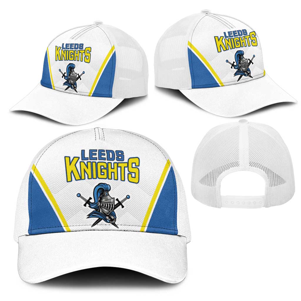West Knights of Yorkshire Mesh Trucker Cap Skate Hard Hit Harder White Version - Wonder Print Shop