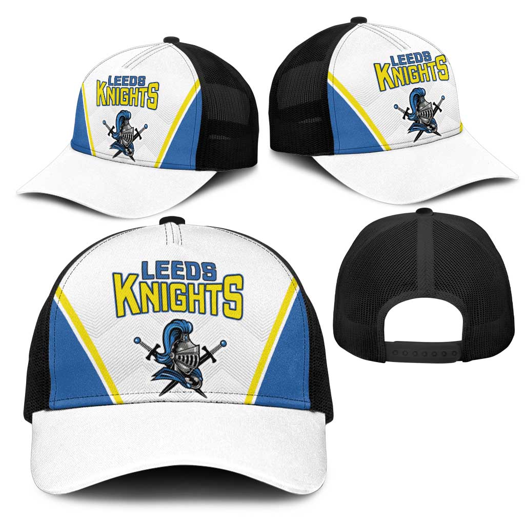 West Knights of Yorkshire Mesh Trucker Cap Skate Hard Hit Harder White Version - Wonder Print Shop