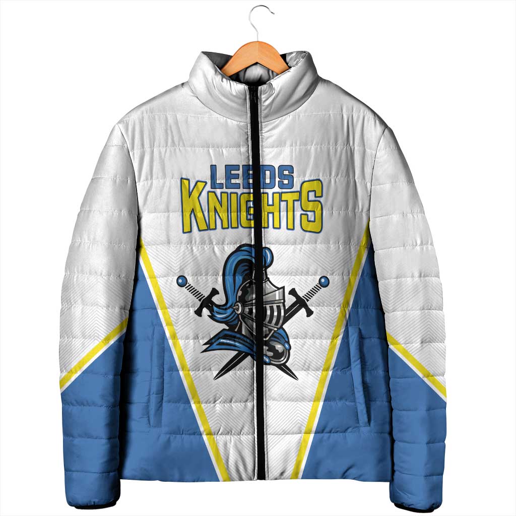 Custom West Knights of Yorkshire Padded Jacket Skate Hard Hit Harder White Version - Wonder Print Shop