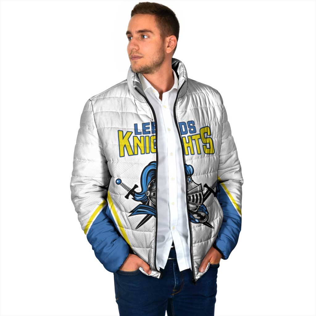 Custom West Knights of Yorkshire Padded Jacket Skate Hard Hit Harder White Version - Wonder Print Shop