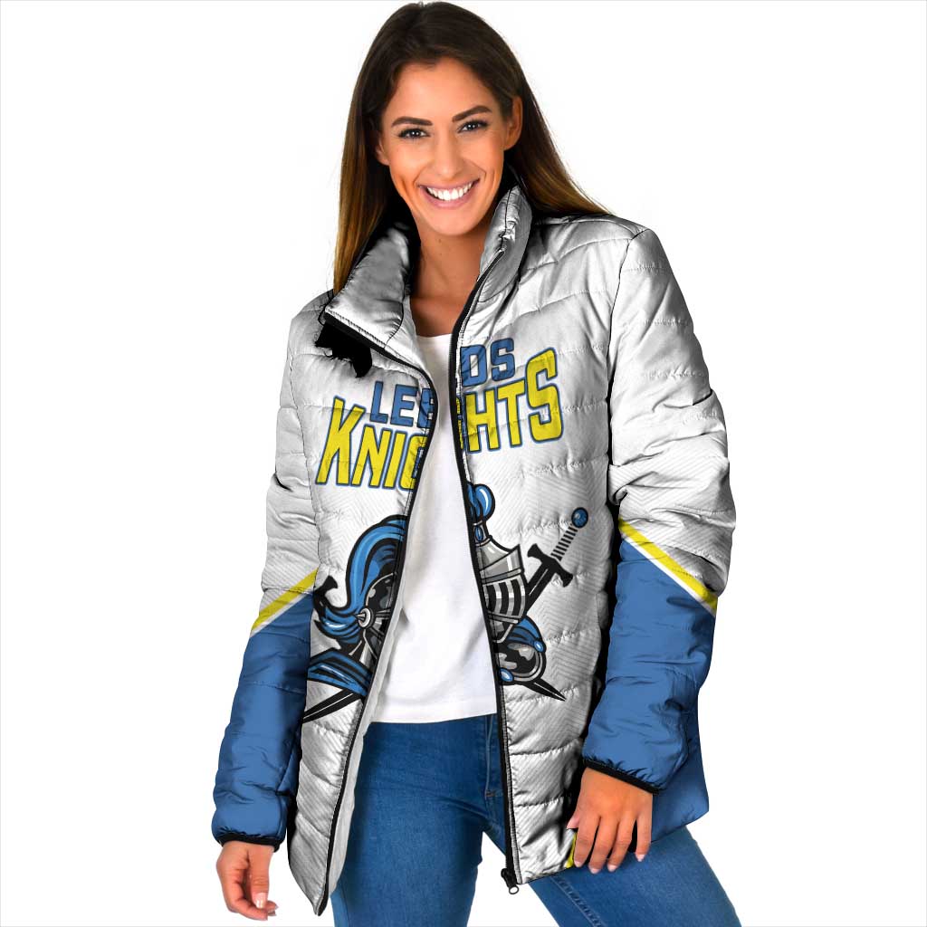 Custom West Knights of Yorkshire Padded Jacket Skate Hard Hit Harder White Version - Wonder Print Shop