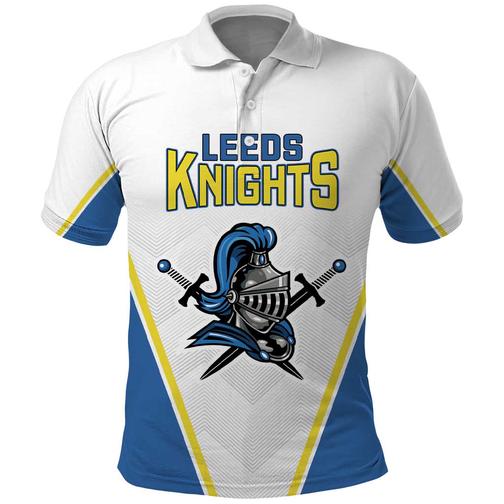 Custom West Knights of Yorkshire Polo Shirt Skate Hard Hit Harder White Version - Wonder Print Shop