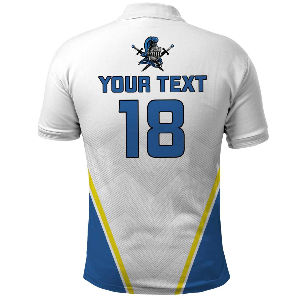 Custom West Knights of Yorkshire Polo Shirt Skate Hard Hit Harder White Version - Wonder Print Shop