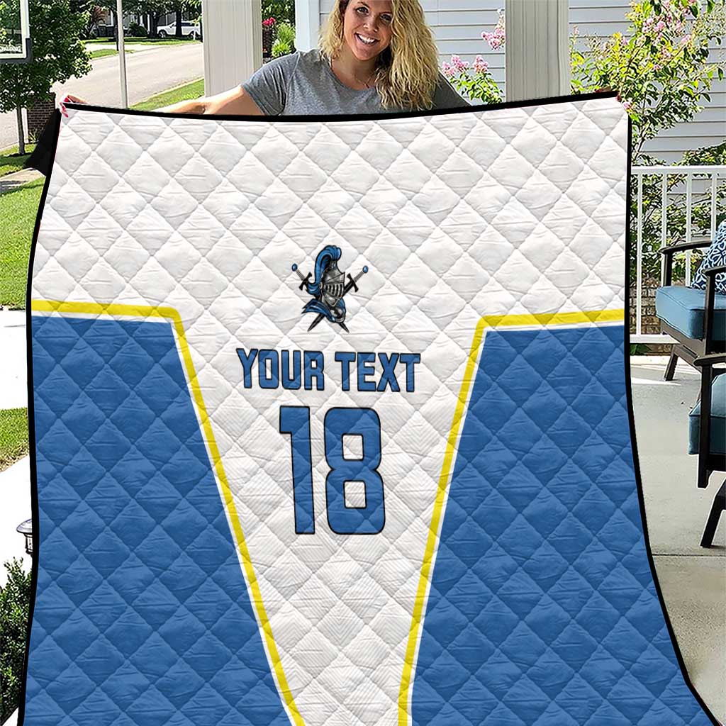 Custom West Knights of Yorkshire Quilt Skate Hard Hit Harder White Version - Wonder Print Shop