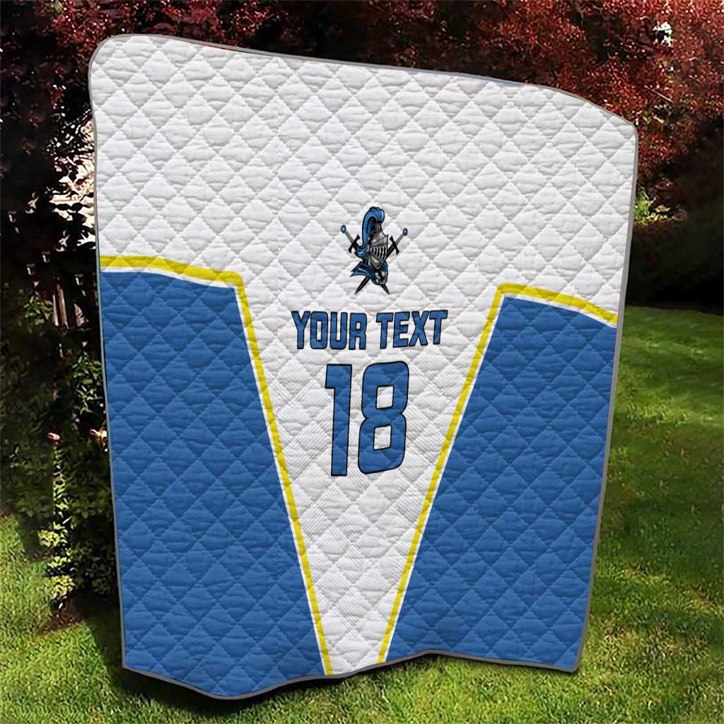 Custom West Knights of Yorkshire Quilt Skate Hard Hit Harder White Version - Wonder Print Shop