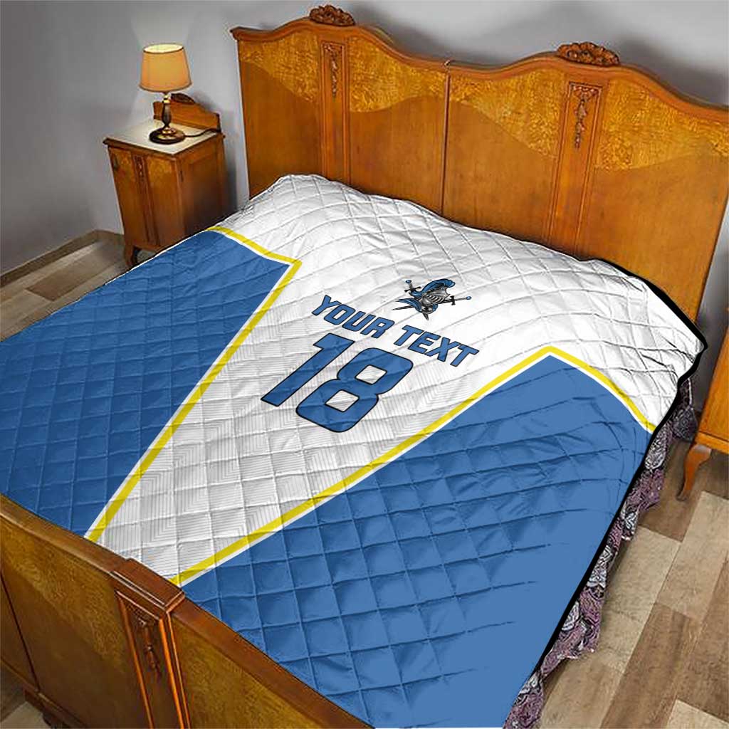 Custom West Knights of Yorkshire Quilt Skate Hard Hit Harder White Version - Wonder Print Shop