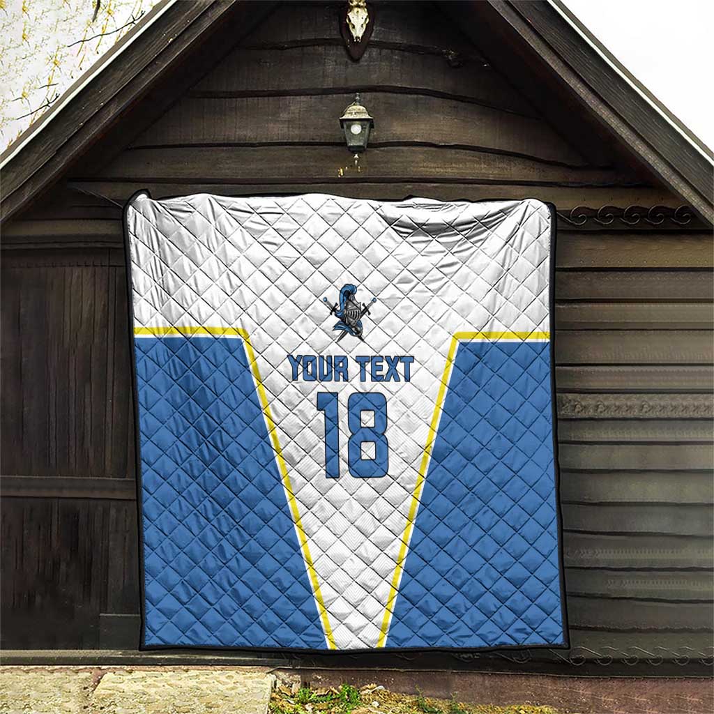 Custom West Knights of Yorkshire Quilt Skate Hard Hit Harder White Version - Wonder Print Shop