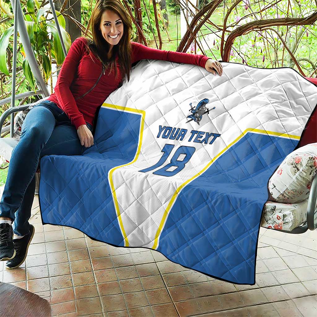 Custom West Knights of Yorkshire Quilt Skate Hard Hit Harder White Version - Wonder Print Shop
