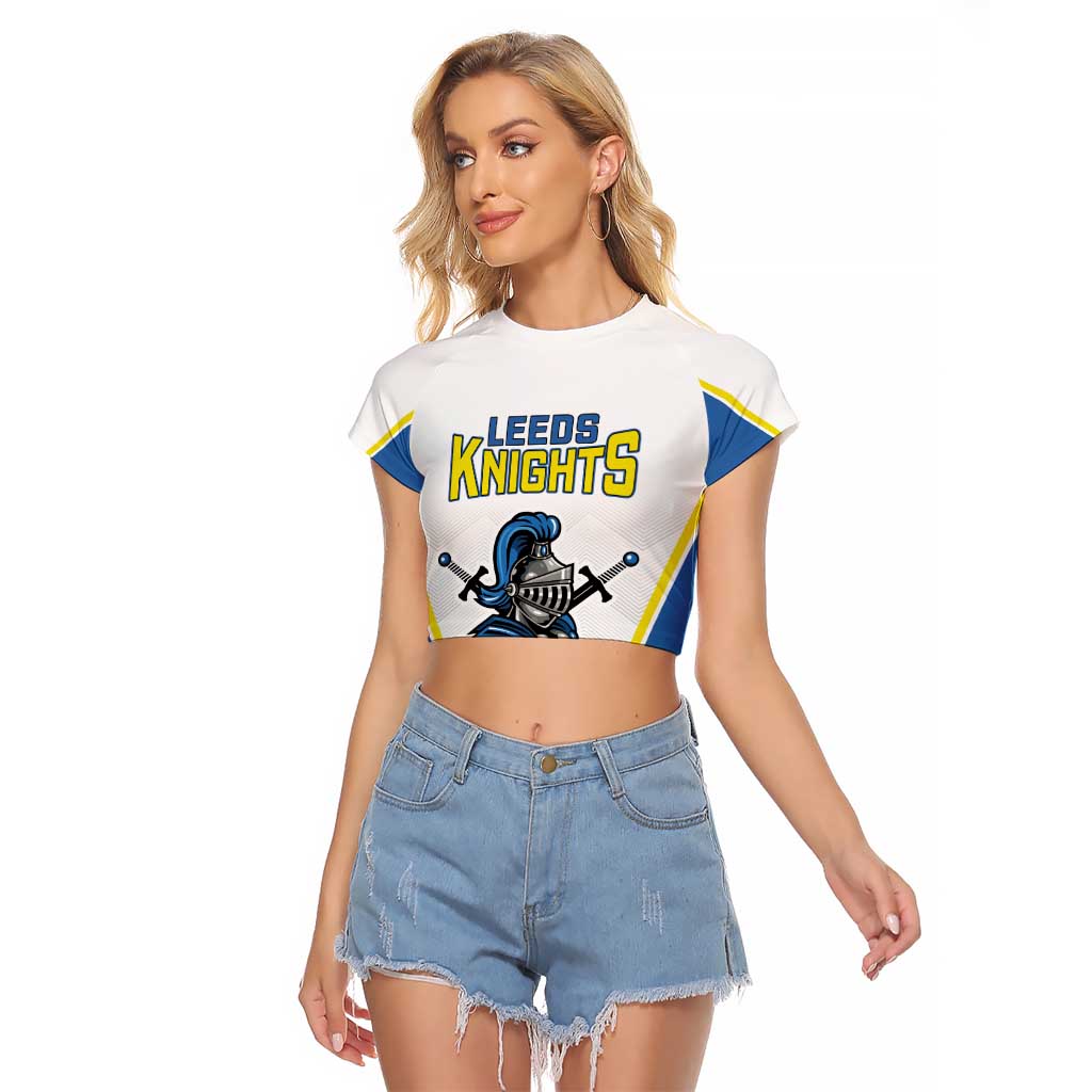 Custom West Knights of Yorkshire Raglan Cropped T Shirt Skate Hard Hit Harder White Version - Wonder Print Shop