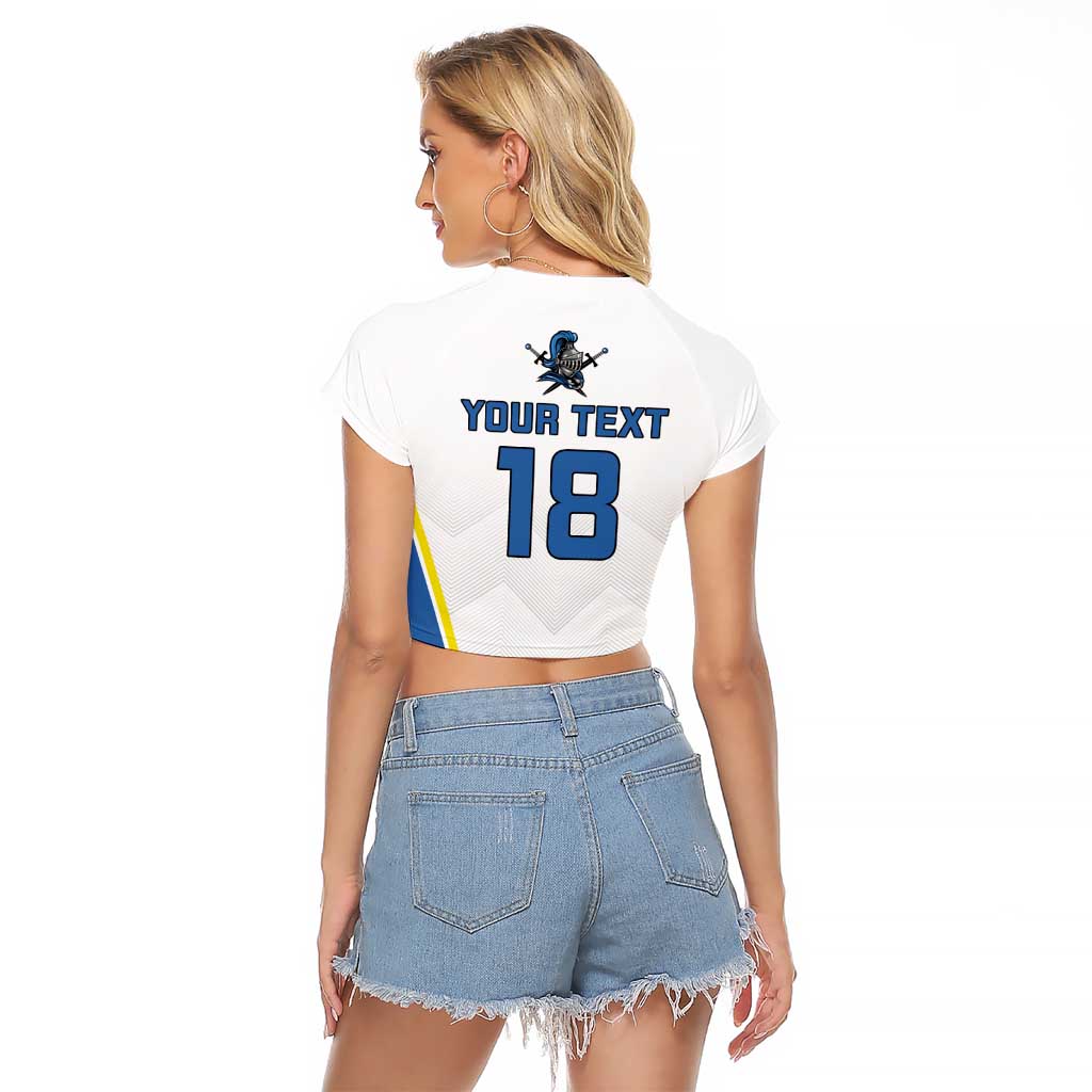 Custom West Knights of Yorkshire Raglan Cropped T Shirt Skate Hard Hit Harder White Version - Wonder Print Shop