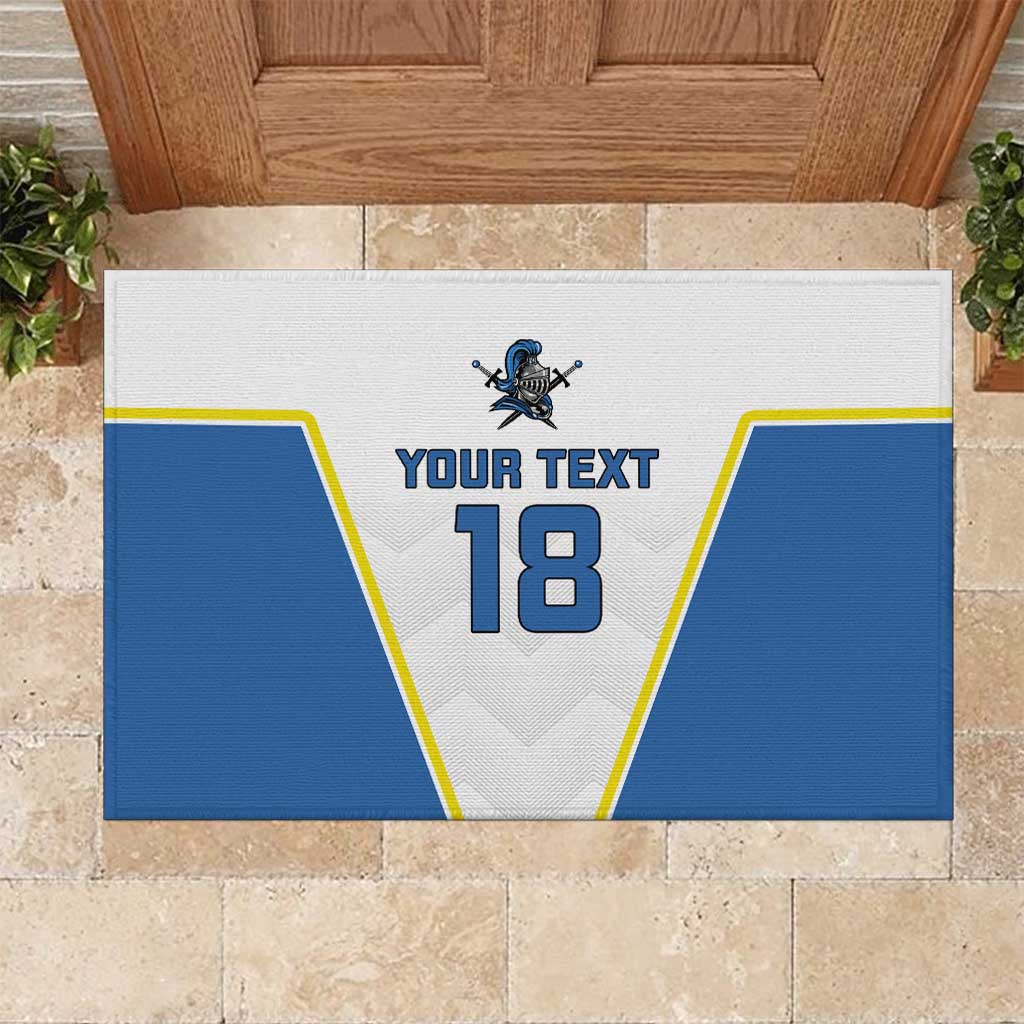 Custom West Knights of Yorkshire Rubber Doormat Skate Hard Hit Harder White Version - Wonder Print Shop