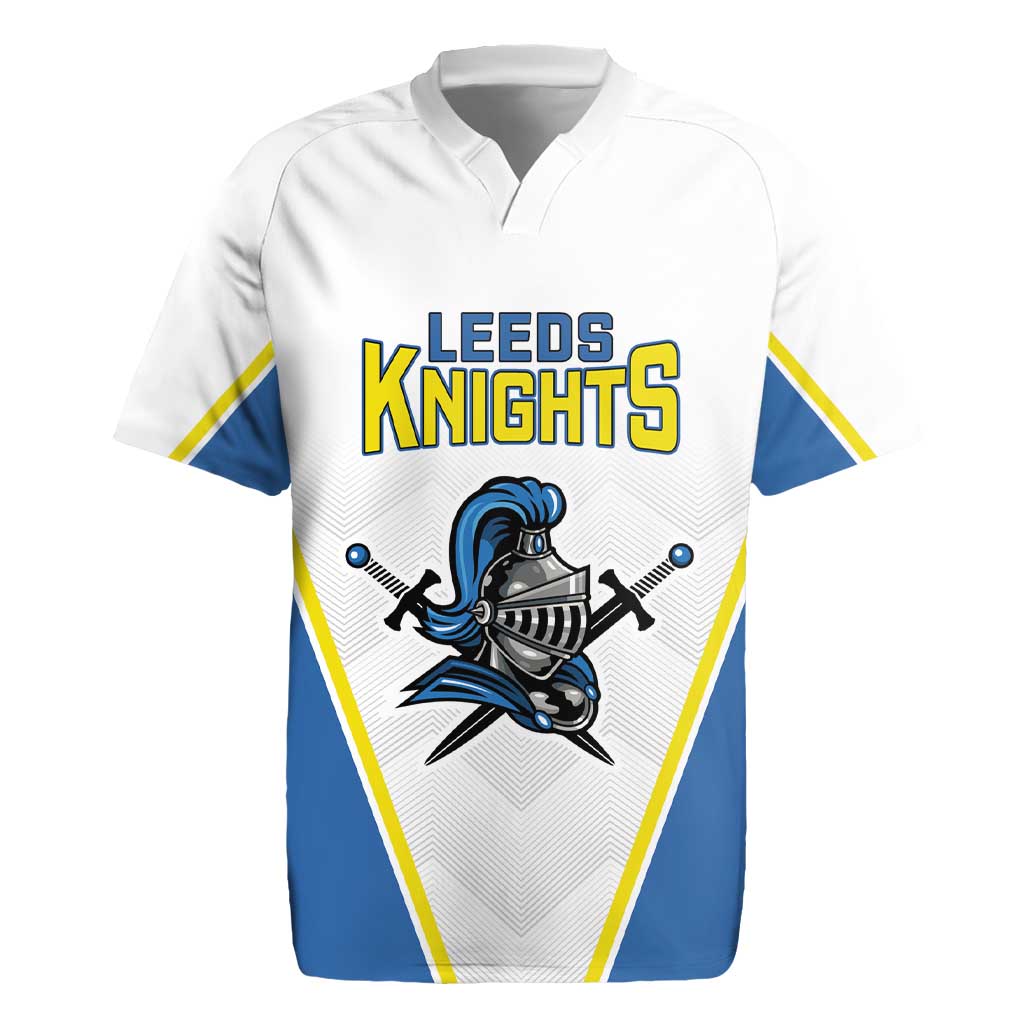 Custom West Knights of Yorkshire Rugby Jersey Skate Hard Hit Harder White Version - Wonder Print Shop