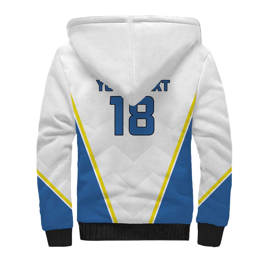 Custom West Knights of Yorkshire Sherpa Hoodie Skate Hard Hit Harder White Version - Wonder Print Shop