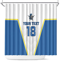 Custom West Knights of Yorkshire Shower Curtain Skate Hard Hit Harder White Version - Wonder Print Shop