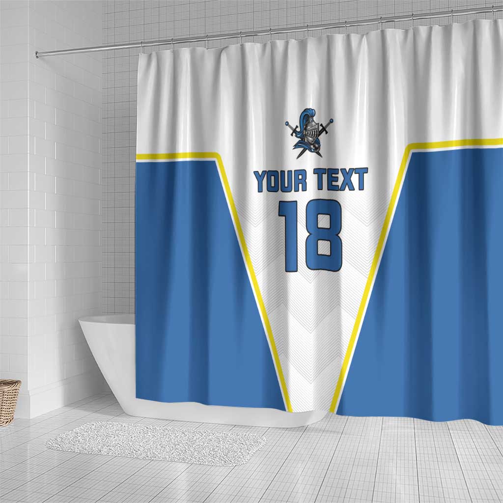 Custom West Knights of Yorkshire Shower Curtain Skate Hard Hit Harder White Version - Wonder Print Shop