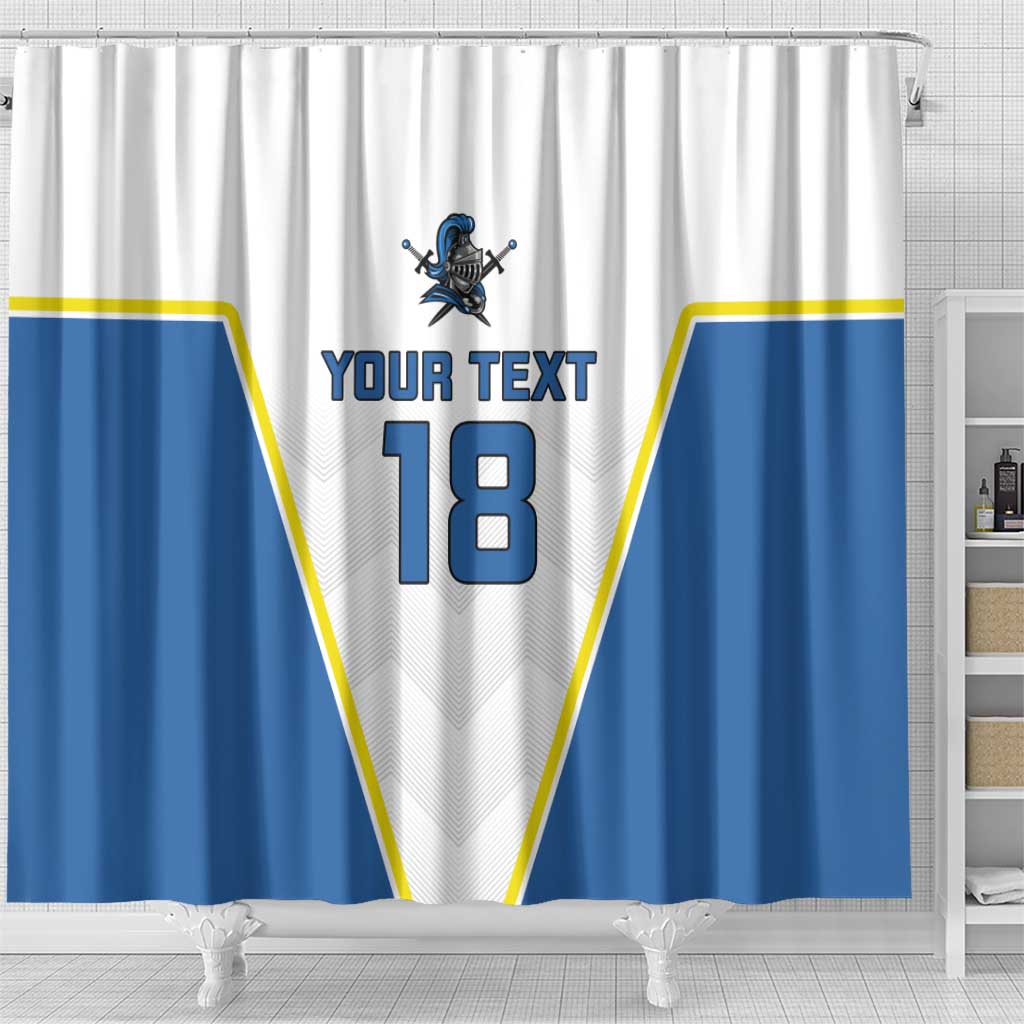 Custom West Knights of Yorkshire Shower Curtain Skate Hard Hit Harder White Version - Wonder Print Shop