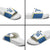 Custom West Knights of Yorkshire Slide Sandals Skate Hard Hit Harder White Version - Wonder Print Shop