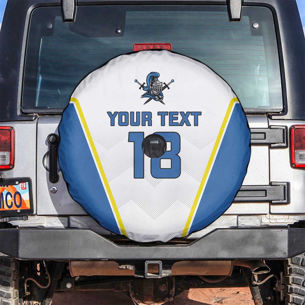 Custom West Knights of Yorkshire Spare Tire Cover Skate Hard Hit Harder White Version - Wonder Print Shop