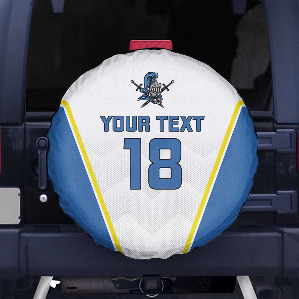 Custom West Knights of Yorkshire Spare Tire Cover Skate Hard Hit Harder White Version - Wonder Print Shop
