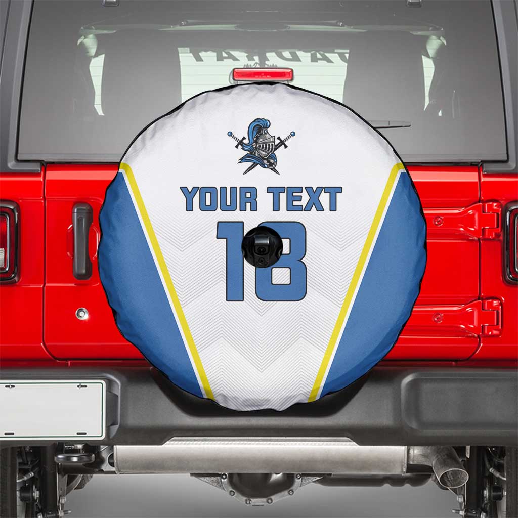 Custom West Knights of Yorkshire Spare Tire Cover Skate Hard Hit Harder White Version - Wonder Print Shop